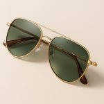 Aviator Gold-Frame Sunglasses