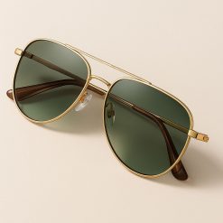 Aviator Gold-Frame Sunglasses