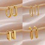Geometric Statement Hoop Earrings