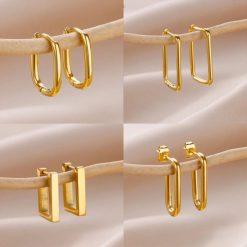 Geometric Statement Hoop Earrings