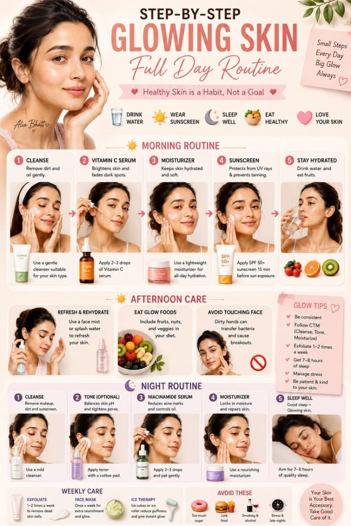How to Build a Daily Cosmetics Routine for Glowing Skin