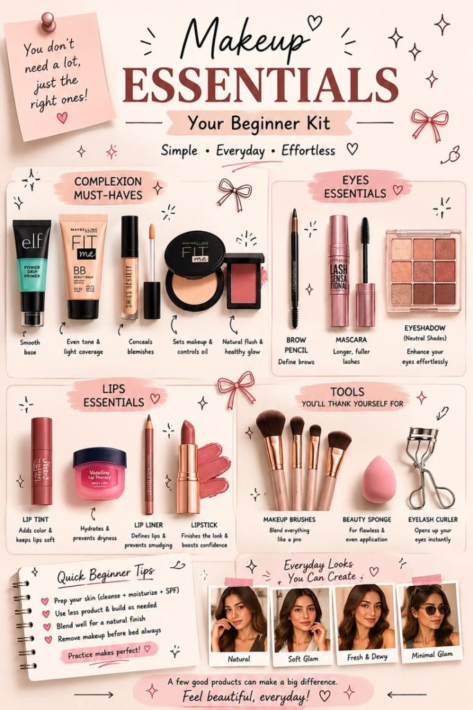 7 Must-Have Cosmetics Products Every Beginner Needs in Their Kit